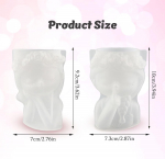 2 tk 3D t&uuml;drukute silikoonvormid, lillepott Lillet&uuml;drukute betoonivaluvorm, 3D mahlakad istutusvormid, epoks&uuml;vaiguvormid, silikoonvormid k&auml;sit&ouml;&ouml;na blindfolded girl