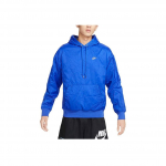 Nike logo tikitud avar kapuutsiga tuulejope treeningus&auml;rk meestep&uuml;ksid sinine DQ4256-480 M