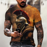 Sparta Graphic Tee Meeste T-s&auml;rk meestele R&otilde;ivad Suur T-s&auml;rk Meeste T-s&auml;rk 3D Prindiga Suvetopsid vabaaja l&uuml;hikeste varrukatega t&auml;naval S