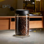 Vaakumiga suletud purk kohviubade jaoks &Otilde;hukindel toidu s&auml;ilituskonteiner L&auml;bipaistev klaaspurgid kodu niiskuskindla &otilde;hu v&auml;ljat&otilde;mbepaagi jaoks 900ML