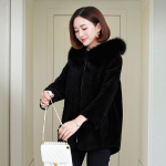 Uus talvine naiste kunstkarusnahast kasukas paks soe lambakarva kasukas kapuutsiga 5XL elegantne pikk jakk Naiste talvised &uuml;ler&otilde;ivad XXXL