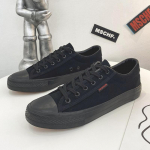 Mustad l&otilde;uendist kingad Meeste vabaajajalatsid Madala &uuml;laosaga lameda tallaga riidest kingad Tudengite tossud Teismeliste meeste kingad 35