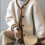 Talvine villane villane jope naistele. Lahtine puuvillane jakk soojaks granuleeritud fliisist k&uuml;lmakaitseks M