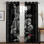 Hirmutav trooni luustik Halloweeni pealuu varjutav aknakardin elutoa jaoks 2 t&uuml;kki Laste magamistuba Laste Vannitoa sisustuskonksud W50 X H130(CM)X2&Hook