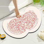 Love Vannitoa p&otilde;rand Diatom Muda imav matt T&uuml;drukutele S&uuml;da WC WC uks Kiire kuiv Libisemiskindel matt Majapidamine 40 * 60cm [Diatom Mud]