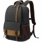 Veekindel fotograafide kaamerakott, suure mahutavusega matkakott meestele ja naistele, mahutab DSLR SLR kaamerad, objektiivid ja statiivi must