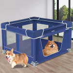 42x42x25.6 tolli Kokkupandav Kaasaskantav Pehme Kutsika M&auml;nguaedik V&auml;ravaga, Sise- V&auml;listingimustes Hingav Treening Lemmiklooma Aedik Puur