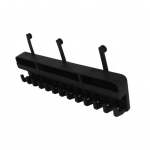 Juuksepikenduste hoidik Parukahoidik Mitmeotstarbeline Lihtne paigaldada Seinale kinnitatav mitme paruka riidepuu must