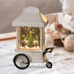 Christmas Snow Globe Decoration Musical Light up for Holiday Home Gifts Bronze Santa