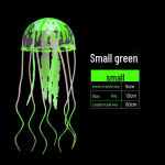 Ujuvad silikoonist meduusid akvaariumi kaunistused Small - Green