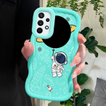 V&auml;rvitud mustriga Big Wave Edge pehmest silikoonmaterjalist Macaron telefoni&uuml;mbris, p&otilde;rutuskindel kaitsev kummist korpus Samsung Xiaomi Poco Redmi jaoks Samsung A21S must