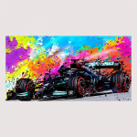 Moodne populaarne v&auml;rviline l&otilde;uendimaal, v&otilde;idus&otilde;iduauto, seinakunst, grafiti plakatid, elutoa pilt, kodukaunistus 20x40cm