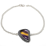 Fluorite Handmade 925 Sterling Silver Jewelry Bracelet 7-8 b5d15