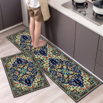 1 tk v&auml;simusvastaseid k&ouml;&ouml;givaipu, boheemlasliku mustriga veekindlat libisemiskindlat paksu polsterdusega k&ouml;&ouml;gimatti, vastupidavat mugavat seisumatti k&ouml;&ouml;gile 40*60cm+40*120cm（2Pcs）