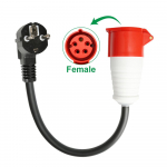PEOKE EV Laadija Adapter Schuko punasesse CEE pistikupessa 5 tihvti 1 faas 16A kuni 3 faasi 32A emane sinine CEE pistik kaasaskantavaks laadimiseks