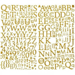 Alphabet autocollant paillettes dor&eacute;
