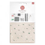 Papier d&eacute;coratif - RICO DESIGN - Branches de sapin - 30 x 42 cm - 3 pcs - No&euml;l