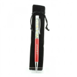 Pierres et Min&eacute;raux. Stylo min&eacute;raux Topaze du Br&eacute;sil. Couleur Rouge.