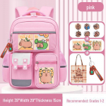 Kapiibara Suure mahutavusega kerge seljakott 1.-6. klassidele: Mustuskindel ja armas poistele ja t&uuml;drukutele trumpet roosa