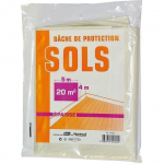 B&acirc;che de protection &eacute;paisse - SAVY - 4mX5m - R&eacute;sistante - Poly&eacute;thyl&egrave;ne valge