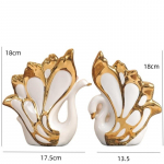 Sisustus Kodusisustus keraamiline V&auml;ike Luik elutuba Armastajate kingitus, pulmakuju, kaunistus, meisterdamine, kujuke luigepaar
