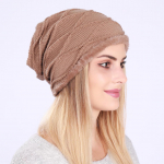 S&uuml;gistalvine plisseeritud pluusist naiste pullover, kootud villane laineline kuu k&otilde;rvakaitsem&uuml;ts OneSize punane