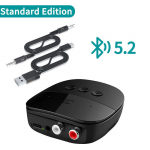 Bluetoothi ​​helivastuv&otilde;tja RCA 3,5 mm AUX USB stereo NFC juhtmevaba adapter U-ketas/TF-kaart koos mikrofoniga autokomplekti k&otilde;lari v&otilde;imendi jaoks Standard Edition