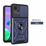 Moto G72 &uuml;mbrisele, libistades kaamerat kaitsvad telefoni&uuml;mbrised Motorola Moto G72 G 72 2022 MotoG72 p&otilde;rutuskindla kaitseraua armor tagakaas For Moto G72 sinine