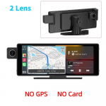 3 Objektiivi 10.26 K&otilde;rglahutusega Juhtmevaba Carplay Auto Navigatsioon GPS 3 Salvestusega S&otilde;iduvideosalvesti 【2 Lens】No GPS No Card