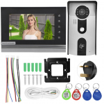 7-tolline v&auml;rviline LCD puutetundlik videokaameraga uksekell intercom sisenemiss&uuml;steem