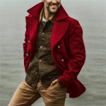 Meeste vabaaja soe mitmek&uuml;lgne rev&auml;&auml;riga &uuml;hev&auml;rviline kaherealine tuulejope M punane