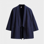 Meeste Jaapani stiilis Hanfu Kimono kardigan taoistliku disaini ja p&auml;ikesekaitsega, sulgedest kootud, kolmveerandvarrukatega M (Under 55kg)
