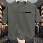 Suvised meeste 100% puuvillased vabaaja riided suurte t&auml;htedega &uuml;mmarguse kaelusega l&uuml;hikeste varrukatega T-s&auml;rk top High Street Unisex stiilis S