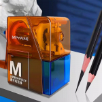 Joonistuspliiatsiteritaja, joonistuspliiatsiteritaja, kunsti&otilde;pilastele m&otilde;eldud pliiatsiteritaja, algkooli pliiatsi k&auml;sitsi v&auml;ntatav pliiatsiteritaja One Size kollane