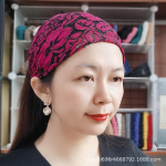 Korea pitsiga &uuml;hendatud elastne lai peapael &ndash; suvine kangast juuksekatte ja pear&auml;tik, valge Black