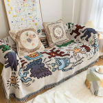 American Graffiti Diivanikate: Jaapani ja Korea stiilis dekoratiivne diivanikate-pleed 90x180 cm