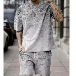 Suvine retro etnilises stiilis meeste l&uuml;hikesed p&uuml;ksid komplektid vabaaja T-s&auml;rgid + l&uuml;hikesed p&uuml;ksid 2 tk. varustus 3D prindiga Meeste riided Suure kaelusega spordir&otilde;ivad S