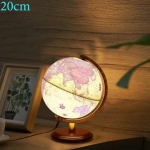 20/25 cm Retro LED maailma Maa gloobuse kaart 360 kraadi p&ouml;&ouml;rlev maailma geograafia kaart k&otilde;ik inglise keeles Lauakaunistus laualamp