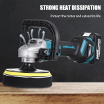 1600W 6 k&auml;iku harjadeta elektriline poleerimismasin juhtmevaba autopoleerija laetavad lihvimist&ouml;&ouml;riistad Makita 18V aku jaoks 1*Battery