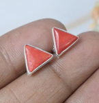 Tugev 925 Sterling H&otilde;be Punane Korall V&auml;&auml;riskivi Trillion Naelk&otilde;rvar&otilde;ngas, Kingitus Talle, Aastap&auml;eva Kingitus