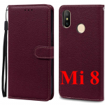 Mi 8 Lite &uuml;mbris Xiaomi Mi 8 jaoks Nahast rahakotiga klapp&uuml;mbris Xiaomi Mi 8 Lite / Xiaomi 8 Mi8 telefoni&uuml;mbrise Coque Fundas Shell jaoks