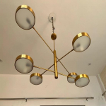 Moodne LED l&uuml;hter p&ouml;&ouml;rlevate harudega 6-haruline trummelvarjuga laevalgusti 139,7 cm reguleeritav rippvalgusti s&ouml;&ouml;gilaua, k&ouml;&ouml;gi jaoks