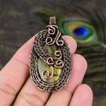 Labradorite Handmade Copper Wire Wrap Jewelry Pendant 2.36 w9e96