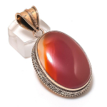 Carnelian Handmade Copper Jewelry Pendant 2.13 s3z47