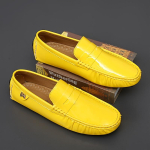 S&uuml;gis Kevad Meeste Mokassiinid Luksuslikud Kingad Nahast Roheline Roosa Slip-On Mocasines Hombre Dropshipping kingad mehed nahk originaal 43 kollane