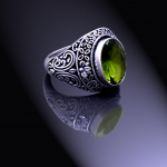 Peridot Handmade 925 Sterling Silver Jewelry Ring Size 11.75 h2d27