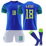22/23 Brazil Away Jerseys laste jalgpalli treeningkost&uuml;&uuml;mi komplekt 20 valge