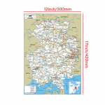 Raamimata Saksamaa kaart-teede kaart, seinakaunistus koju, kontorisse, klassiruumi, sise-/v&auml;likasutuseks, haridusplakat, reisivahendid 30*42cm