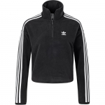 Adidas Originals Lahtine Polaarfliisist Huppar Poollukuga Mugav Triibuline Naiste huppar Must IY7266 XL