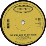 7-tolline plaat REDBONE - The Witch Queen Of New Orleans EPC7351 Epic 1971 UK Rock Kasutatud